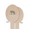 Elephant Wooden Food Pick - Oval - Single Sided - Front & Back