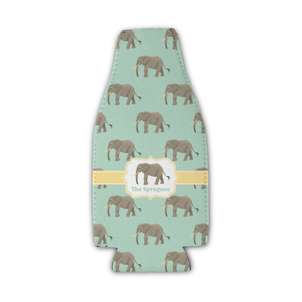 Custom Elephant Zipper Bottle Cooler (Personalized)