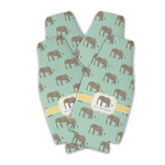 Elephant Zipper Bottle Cooler - Set of 4 (Personalized)