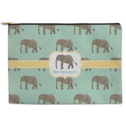 Elephant Zipper Pouch - Large - 12.5"x8.5" (Personalized)