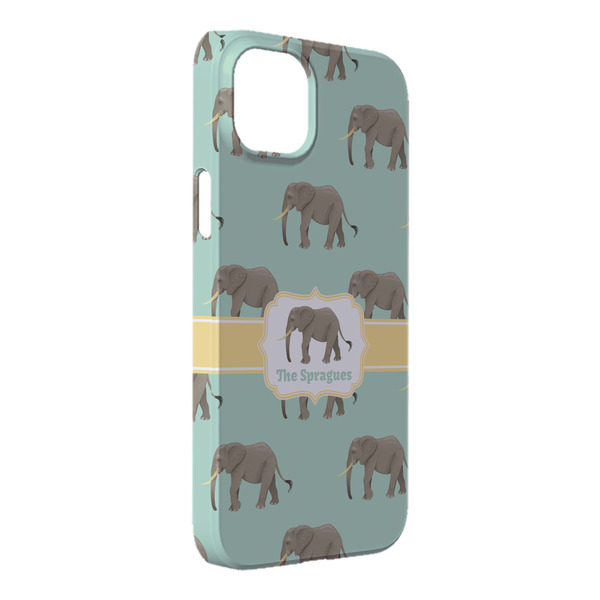 Custom Elephant iPhone Case - Plastic - iPhone 14 Plus (Personalized)