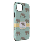 Elephant iPhone Case - Rubber Lined - iPhone 14 Plus (Personalized)