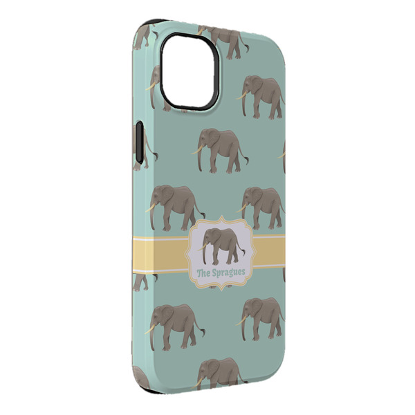 Custom Elephant iPhone Case - Rubber Lined - iPhone 14 Pro Max (Personalized)