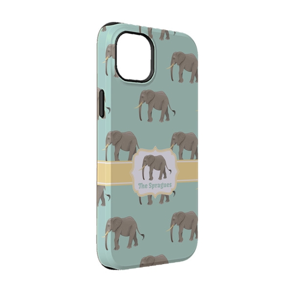 Custom Elephant iPhone Case - Rubber Lined - iPhone 14 (Personalized)