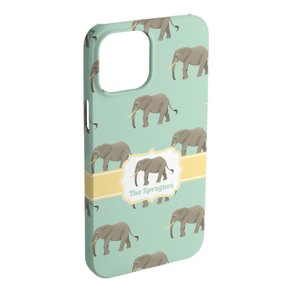 Custom Elephant iPhone Case - Plastic - iPhone 15 Plus (Personalized)