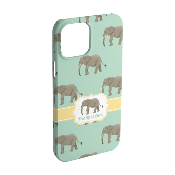 Custom Elephant iPhone Case - Plastic - iPhone 15 Pro (Personalized)