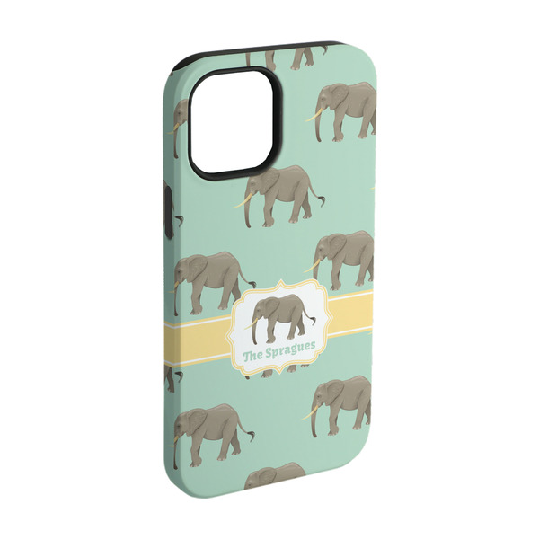 Custom Elephant iPhone Case - Rubber Lined - iPhone 15 Pro (Personalized)