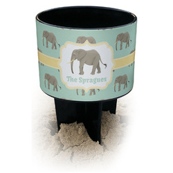 Elephant Black Beach Spiker Drink Holder (Personalized)