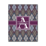 Knit Argyle Wood Print - 11x14 (Personalized)