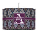 Knit Argyle 12" Drum Pendant Lamp - Fabric (Personalized)