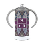 Knit Argyle 12 oz Stainless Steel Sippy Cup (Personalized)