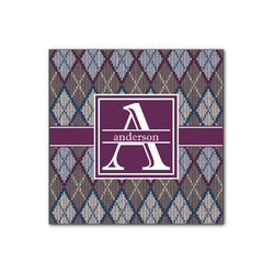 Knit Argyle Wood Print - 12x12 (Personalized)