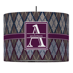 Knit Argyle Drum Pendant Lamp (Personalized)