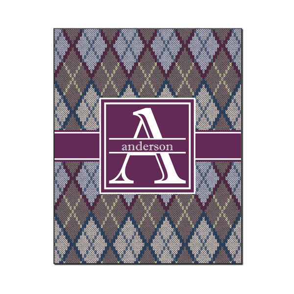 Custom Knit Argyle Wood Print - 16x20 (Personalized)