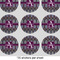 Knit Argyle 2" Multipurpose Round Labels - Sheet