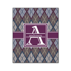 Knit Argyle Wood Print - 20x24 (Personalized)