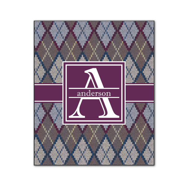 Custom Knit Argyle Wood Print - 20x24 (Personalized)