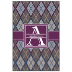 Knit Argyle Wood Print - 20x30 (Personalized)