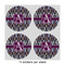 Knit Argyle 4" Multipurpose Round Labels - Sheet