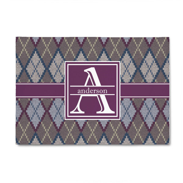 Custom Knit Argyle 4' x 6' Patio Rug (Personalized)