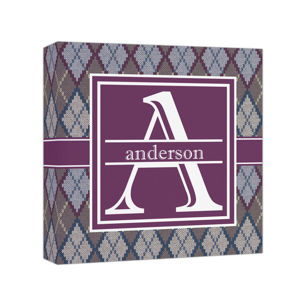 Custom Knit Argyle Canvas Print - 8x8 (Personalized)