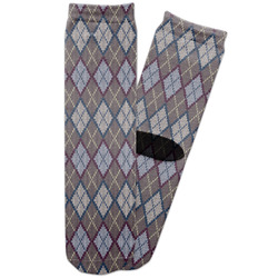 Knit Argyle Adult Crew Socks