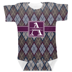 Knit Argyle Baby Bodysuit 3-6 w/ Name and Initial