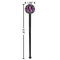 Knit Argyle Black Plastic 7" Stir Stick - Round - Dimensions