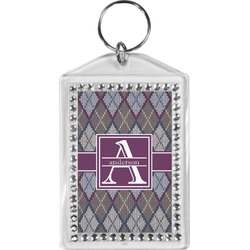 Knit Argyle Bling Keychain (Personalized)