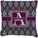 Knit Argyle Faux-Linen Throw Pillow (Personalized)