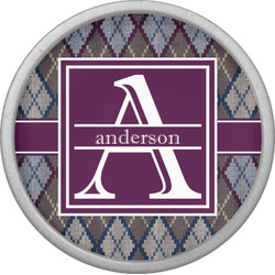 Knit Argyle Cabinet Knob (Silver) (Personalized)