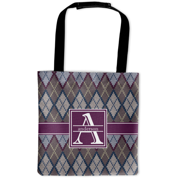 Custom Knit Argyle Auto Back Seat Organizer Bag (Personalized)