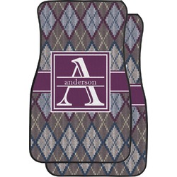 Knit Argyle Car Floor Mats (Front Seat) (Personalized)