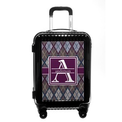 Knit Argyle Carry On Hard Shell Suitcase (Personalized)
