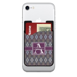 Knit Argyle 2-in-1 Cell Phone Credit Card Holder & Screen Cleaner (Personalized)