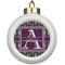 Knit Argyle Ceramic Ball Ornaments Parent