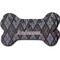 Knit Argyle Ceramic Flat Ornament - Bone Front & Back Double Print