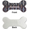 Knit Argyle Ceramic Flat Ornament - Bone Front & Back Single Print (APPROVAL)