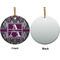 Knit Argyle Ceramic Flat Ornament - Circle Front & Back (APPROVAL)