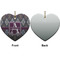 Knit Argyle Ceramic Flat Ornament - Heart Front & Back (APPROVAL)