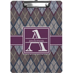 Knit Argyle Clipboard (Letter Size) (Personalized)