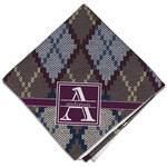 Knit Argyle Cloth Dinner Napkin - Single w/ Name and Initial