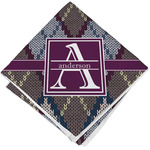 Knit Argyle Cloth Napkin w/ Name and Initial