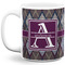 Knit Argyle Coffee Mug - 11 oz - Full- White