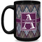 Knit Argyle Coffee Mug - 15 oz - Black Full