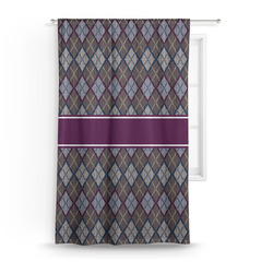 Knit Argyle Curtain Panel - Custom Size