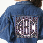 Knit Argyle Twill Iron On Patch - Custom Shape - 3XL (Personalized)