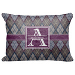 Knit Argyle Decorative Baby Pillowcase - 16"x12" w/ Name and Initial