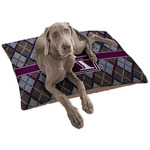 Knit Argyle Dog Bed - Large w/ Name and Initial