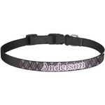 Knit Argyle Dog Collar - Large (Personalized)